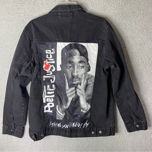 Tupac Shakur Poetic Justice Denim Jacket Chemistry Size Small Black